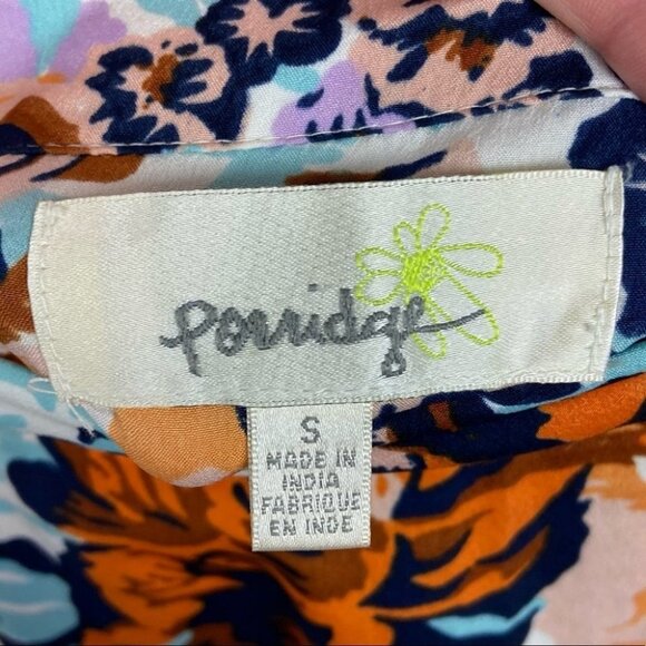 Anthropologie Porridge‎ Floral Mini Skirt Ruffle Size Small Flirty Orange Boho S - Picture 3 of 11